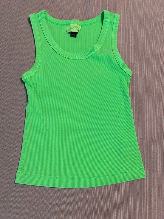 Universal Thread Bright Green Ribbed Tank - Picture 5 of 10